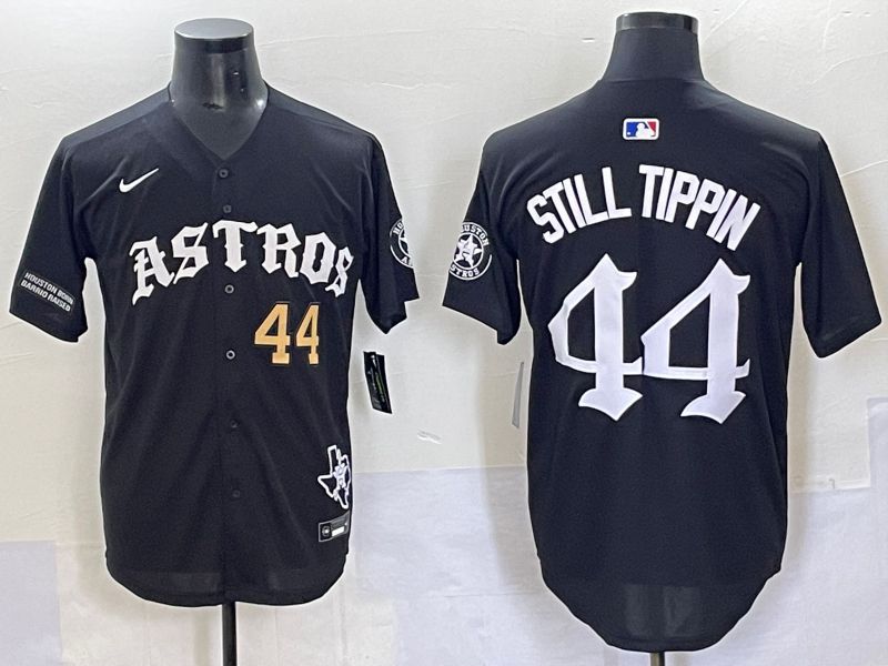 Men 2025 Houston Astros #44 Still Tippin Black Seven generations Joint Name Nike MLB Jersey style 5